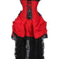 Top Drawer Steel Boned Red/Black Lace Victorian Bustle Corset Dress - Daisy Corsets