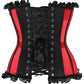 Top Drawer Steel Boned Red/Black Mesh Underwire Bustier Corset - Daisy Corsets