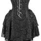 Top Drawer Steel Boned Strapless Black Lace Victorian Corset Dress - Daisy Corsets