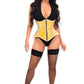 Top Drawer Yellow/Pink Holo Double Steel Boned Underbust Waist Cincher Corset - Daisy Corsets