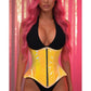 Top Drawer Yellow/Pink Holo Double Steel Boned Underbust Waist Cincher Corset - Daisy Corsets