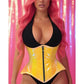 Top Drawer Yellow/Pink Holo Double Steel Boned Underbust Waist Cincher Corset - Daisy Corsets