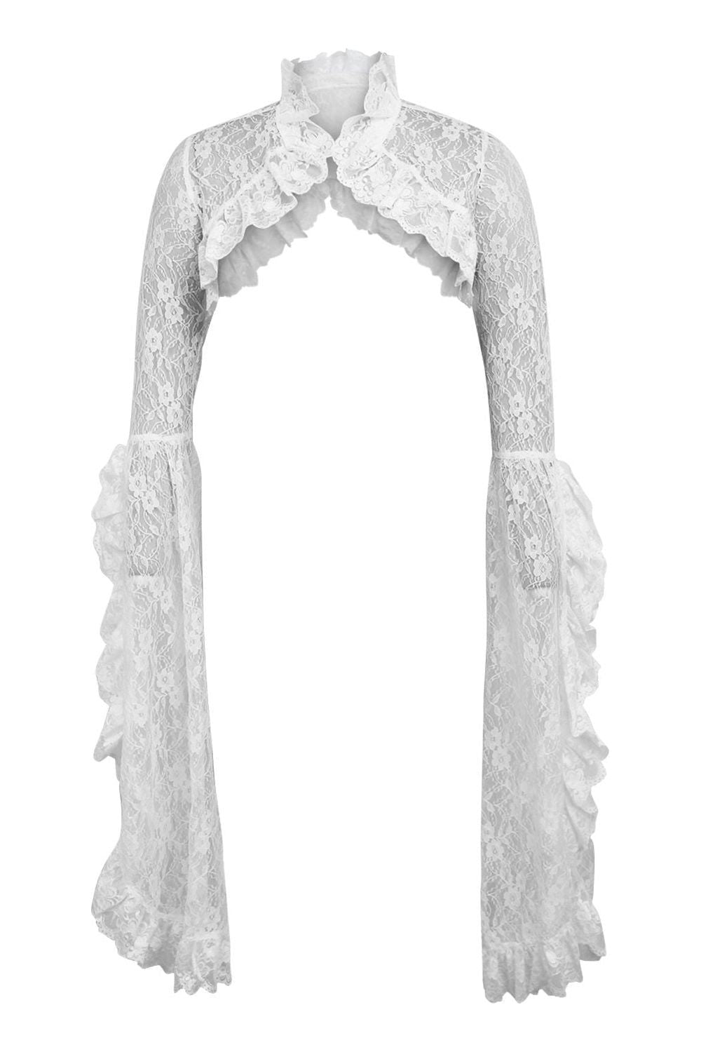 White Lace Shrug Bolero Jacket - Daisy Corsets