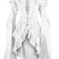 White Satin & Lace Ruffled Jacket - Daisy Corsets