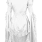 White Satin & Lace Ruffled Jacket - Daisy Corsets