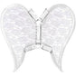 White/White Faux Leather & Lace Angel Wing Body Harness - Daisy Corsets