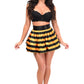 Yellow/Black Satin 2 Layer Skirt - Daisy Corsets