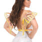 Yellow/Pink Holo Large Butterfly Wing Body Harness - Daisy Corsets