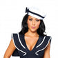 H105-Sailor Hat with Blue Bow Sailor Hat with Blue Bow - Roma Costume Accessories