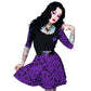 Elvira Comic Icons Purple Skater Dress