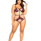 Strappy Crotchless Teddy with Underwire Support