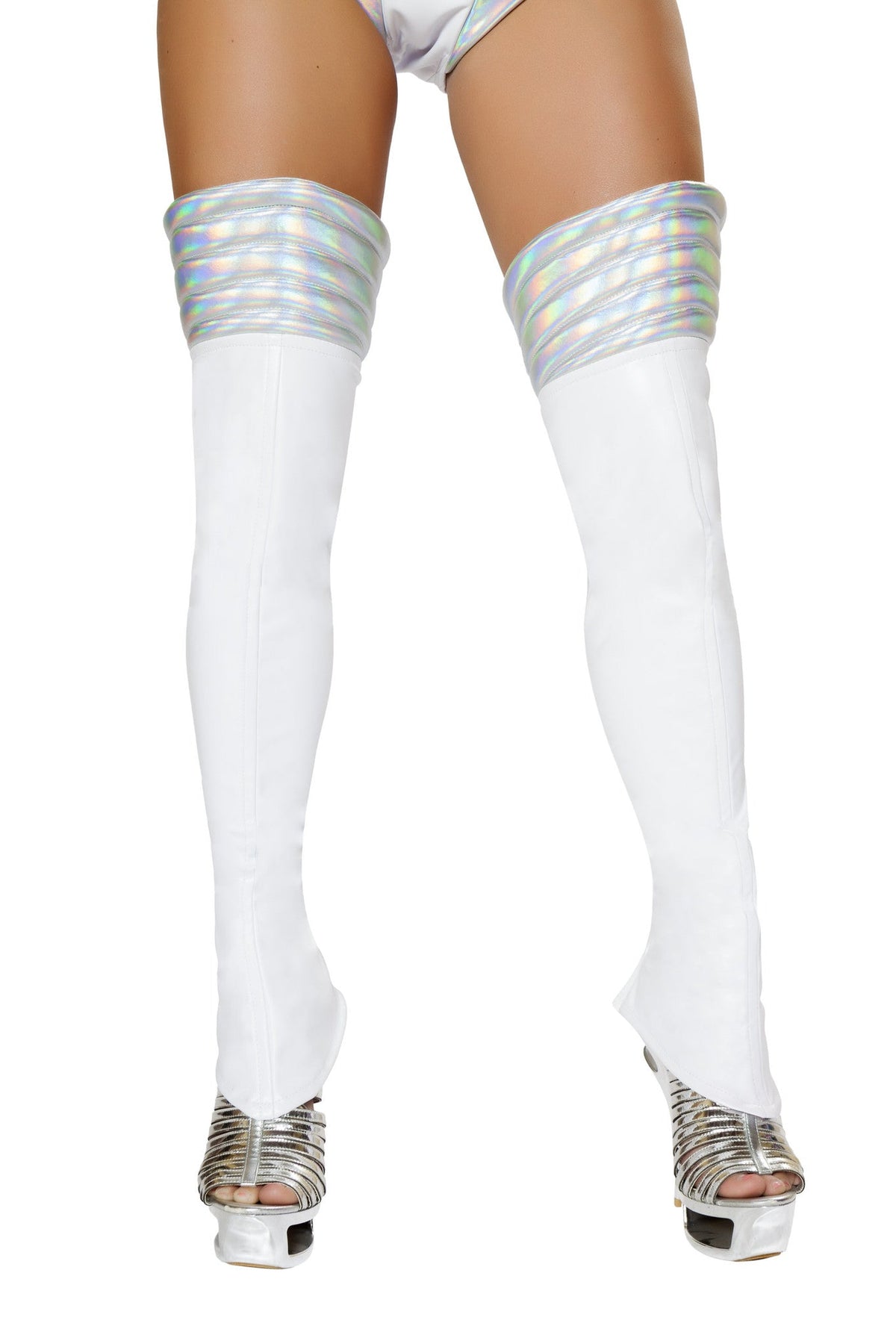 LW4739 - White Space Girl Leggings Halloween Costumes Cosplay Hip Crypt Roma Costume