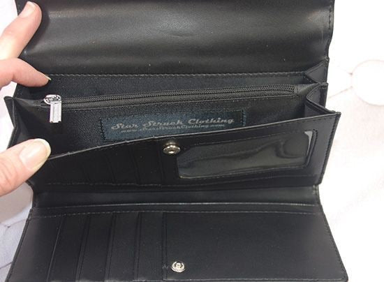 Tri-Fold Wallet Shiny Black