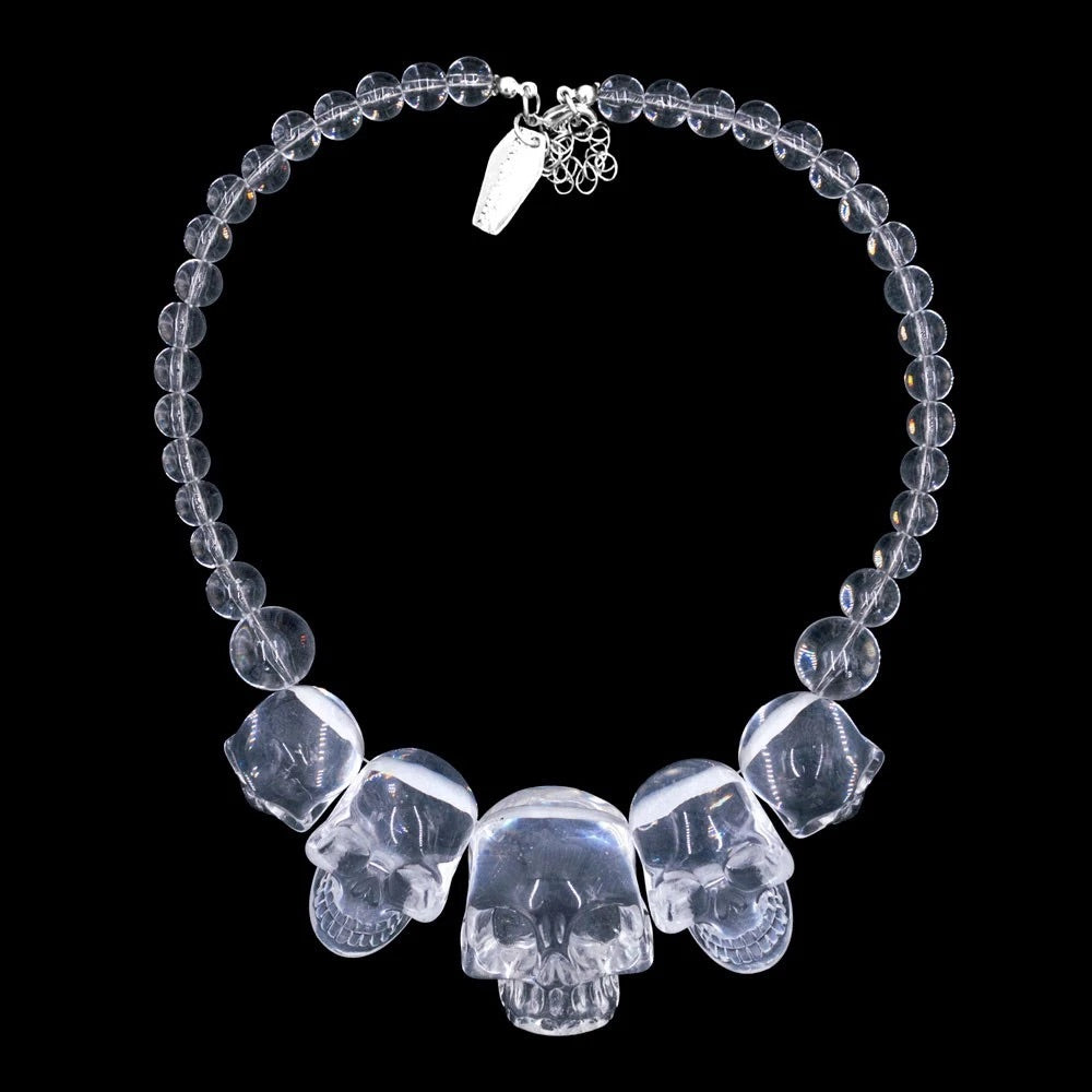 Skull Collection Necklace Crystal Clear Hip Crypt Kreepsville
