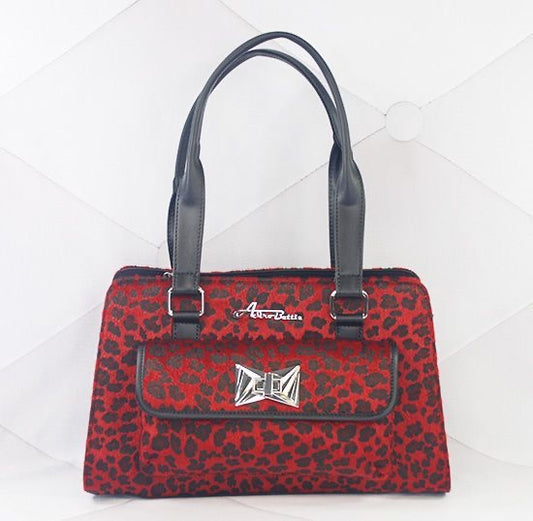Cosmo Red Leopard Handbag