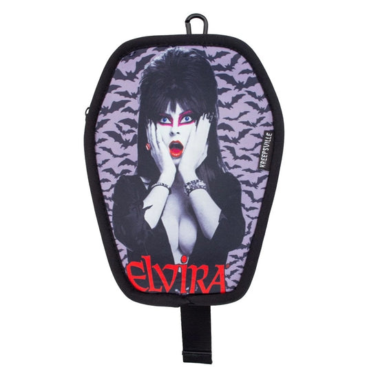 Elvira Bats Coffin Clip Pouch