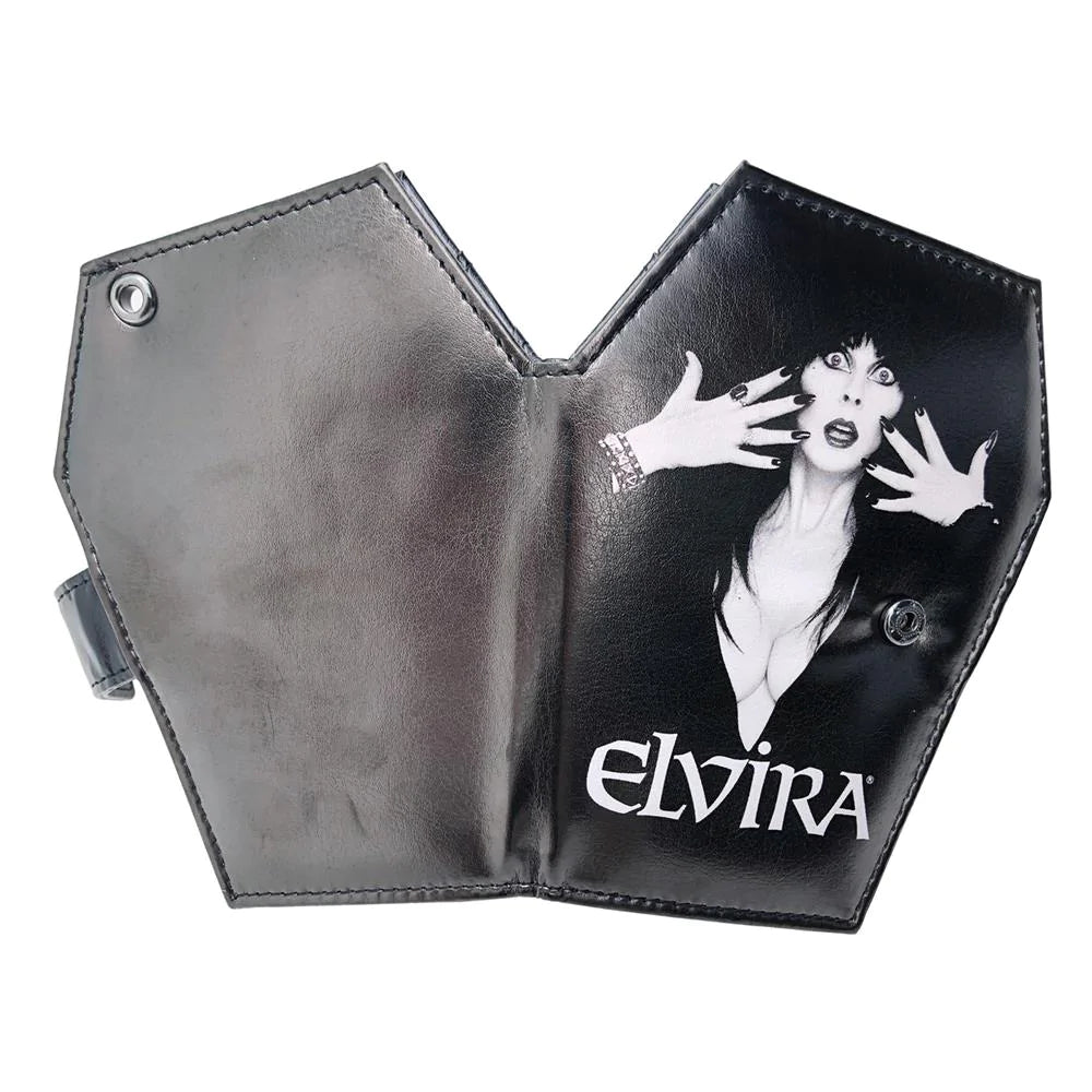 Elvira Coffin Wallet Classic Logo Kreepsville Halloween Hip Crypt Horror Macabre