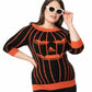 Unique Vintage Black & Orange Stripe Pumpkin Annaleigh Sweater