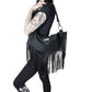 Elvira Bat Wing Fringe Shoulder Bag