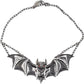Creature Of The Night Bat Chrome Necklace Goth Hip Crypt Jewelry Kreepsville